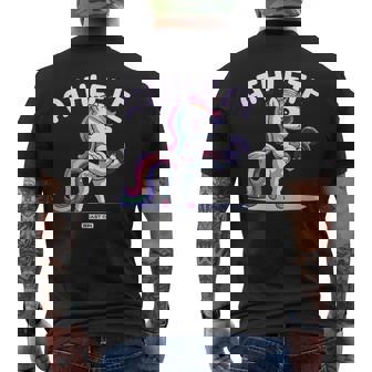 Lindo Unicornio Fitness Entrenamiento Divertido Atleta Gimnasio Entrenamiento Camiseta Hombre Estampado Espalda - Regaloses