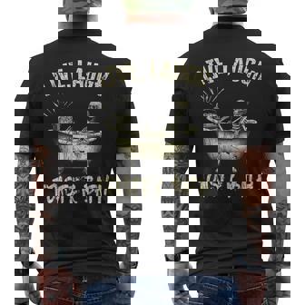 Live Laugh Toaster Bath Skeleton Bathroom Men's T-shirt Back Print - Monsterry