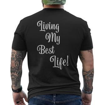 Living My Best Life Cute Casual Loose Men's T-shirt Back Print - Monsterry AU