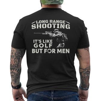 Long Range Shooting Wie Es Ist Golf Aber Für Herren T-Shirt mit Rückendruck - Geschenkecke