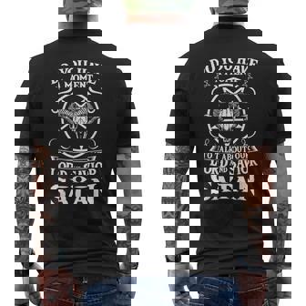 Our Lord And Savior Satan Pentagram Occult Lucifer Satanic Men's T-shirt Back Print - Thegiftio UK
