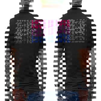 Love Is Love Bi Pride Subtle Bisexual Men's T-shirt Back Print - Monsterry