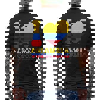 I Love Colombia I Love Bogotá Colombia Bandera Corazón Gráfico Camiseta Hombre Estampado Espalda - Regaloses