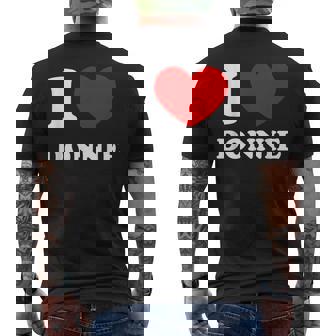 I Love Donnie I Heart Donnie Donnie Men's T-shirt Back Print - Thegiftio