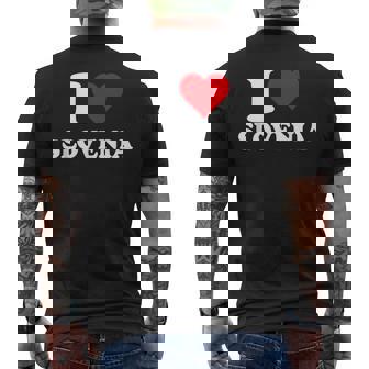 I Love Eslovenia Corazón Regalo Eslovenia Camiseta Hombre Estampado Espalda - Regaloses