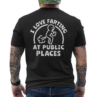 I Love Farting Furz Ich Liebe Furzen T-Shirt mit Rückendruck - Geschenkecke