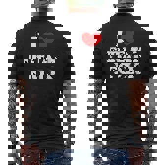 I Love Freak Folk I Heart Freak Folk Men's T-shirt Back Print - Monsterry