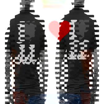I Love Heart JJ Jj J J Iniziali T-shirt da uomo con stampa posteriore - Novitaregali