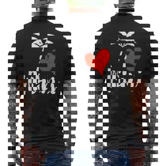 I Love Heart Miami City Florida Palm Beach Souvenir Pride Men's T-shirt Back Print - Monsterry