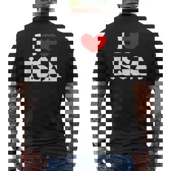 I Love Isa Amo Isa Camiseta Hombre Estampado Espalda - Regaloses