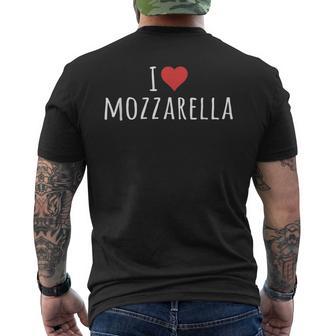 I Love Mozzarella T-Shirt mit Rückendruck - Geschenkecke