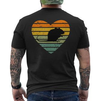 I Love Rats Retro Heart Rodent Rat Fan Punk Rat T-Shirt mit Rückendruck - Geschenkecke