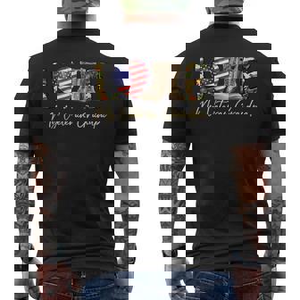Love My Veteran Grandpa Usa Flag Camouflage Army Boots Proud Men's T-shirt Back Print - Thegiftio UK