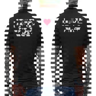 I Love Vijay Matching Girlfriend & Boyfriend Vijay Name Men's T-shirt Back Print | Mazezy