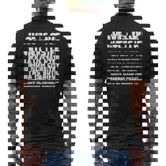 Love Is Love Water Is Life Black Lives Matter Men's T-shirt Back Print - Monsterry