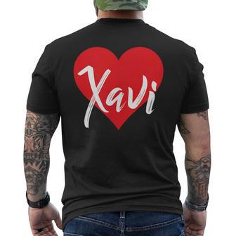 I Love Xavi First Name I Heart Named Men's T-shirt Back Print - Monsterry