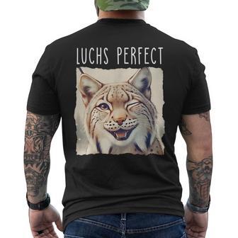 Luchs Perfect X Lynx Bobcat Looks Perfect Lustiger Luchs T-Shirt mit Rückendruck - Geschenkecke