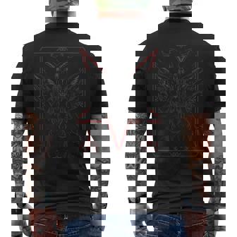 Lucifer Sigil Skeleton Goat Occult Gothic Baphomet Satanic Men's Back Print T-Shirt - Monsterry