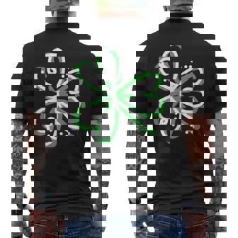Lucky Shamrock Heart St Patrick's Day Parade Clover Holiday Men's T-shirt Back Print - Monsterry