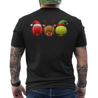 Lustiges Weihnachtsmann Rentier Elf Tennis Weihnachten Damen Herren Kinder T-Shirt mit Rückendruck - Geschenkecke