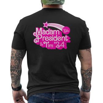 Madam President And Tim '24 Pink Fashion Doll Men's T-shirt Back Print | Seseable UK