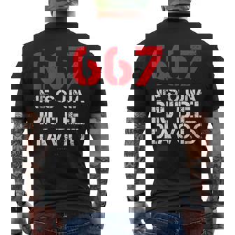 Magliette Divertenti Frasi Scritte 667 Una Più Del Diavolo T-shirt da uomo con stampa posteriore - Novitaregali