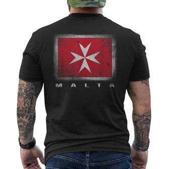 Maltese Cross Flag Malta T-Shirt mit Rückendruck - Geschenkecke