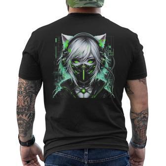 Manga Anime Ästhetische Cyberpunk Techwear Harajuku T-Shirt mit Rückendruck - Geschenkecke