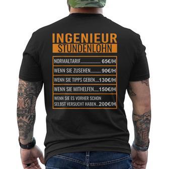 Maschinenbau Stundenlohn German T-Shirt mit Rückendruck - Geschenkecke