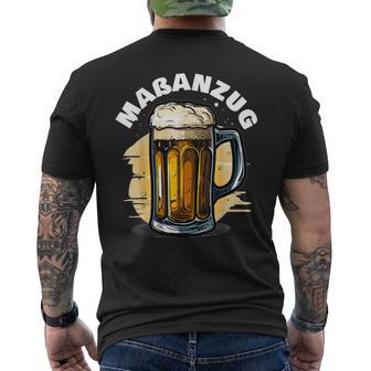 Maßanzug Maß Bier Bayrischer Spruch Maßkrug Bierkrug T-Shirt mit Rückendruck - Geschenkecke