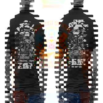 Master Of The Feast – Thanksgiving Chef Turkey Men's T-shirt Back Print - Thegiftio UK
