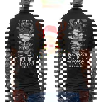 Matching Christmas The Mama Reindeer Family Men's Back Print T-Shirt - Monsterry