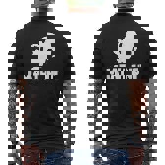 Math Nut Back To School Cute Pun Animal Squirrel Men's T-shirt Back Print - Monsterry