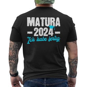 Matura 2024 Ich Habe Fertig Matura Bestanden T-Shirt mit Rückendruck - Seseable