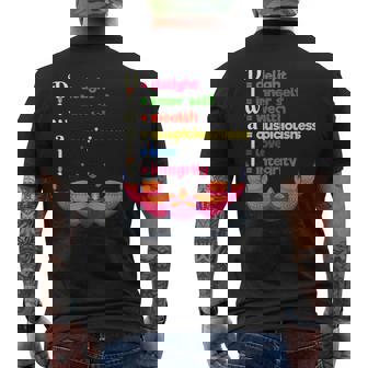 Meaningful D-I-W-A-L-I Diwali Festival Of Lights Diya Lamp Men's Back Print T-Shirt - Monsterry