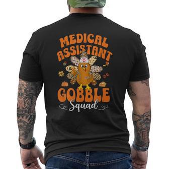 Medical Assistant Gobble Squad Happy Thanksgiving Men's T-shirt Back Print - Monsterry