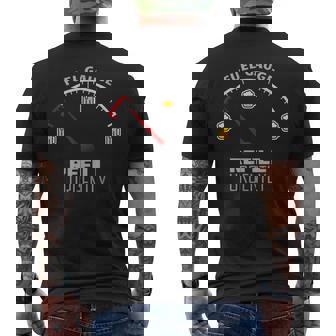 Medidor De Combustible De Cerveza Recarga Urgente Cerveza Camiseta Hombre Estampado Espalda - Regaloses