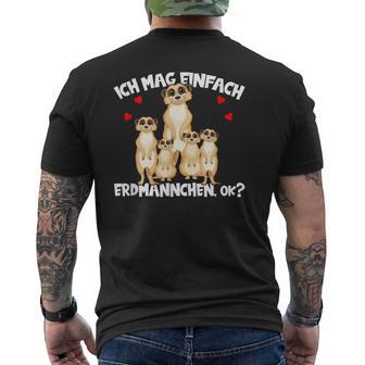 Meerkat Ich Mag Halt Einfach Meerkat Ok S T-Shirt mit Rückendruck - Geschenkecke