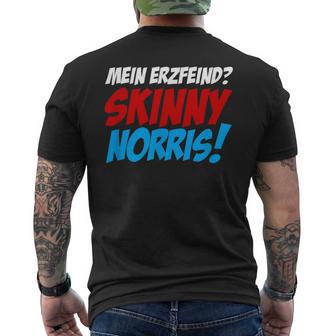 Mein Erzfeind Skinny Norris T-Shirt mit Rückendruck - Geschenkecke