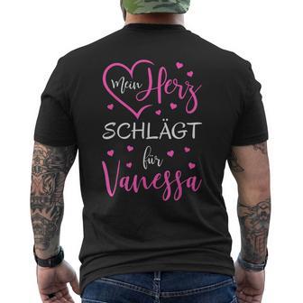 Mein Herz Schlägt Füranessa I Love I Loveanessa T-Shirt mit Rückendruck - Geschenkecke