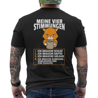 Meineier Stimmungen Cat Sarcasm Slogan T-Shirt mit Rückendruck - Geschenkecke