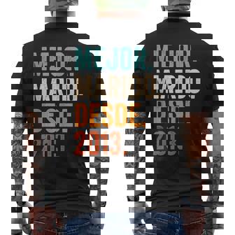 Mejor Marido Desde 2013 11 Aniversario De Boda 11 Años Camiseta Hombre Estampado Espalda - Regaloses