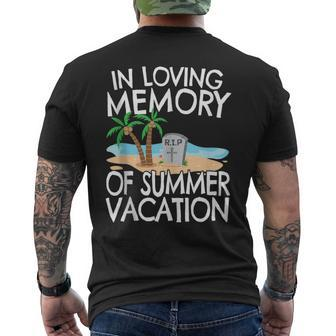 In Memory Of Summer Vacation Back To School Men's T-shirt Back Print - Monsterry DE