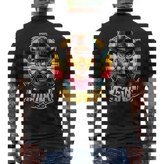 Meowdy Cat Cowboy Western Cat Men's T-shirt Back Print - Thegiftio UK
