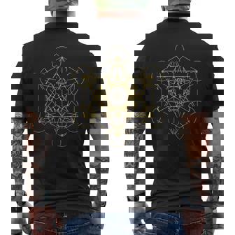 Metatron's Cube Sagrada Geometría Yoga Pray Camiseta Hombre Estampado Espalda - Regaloses
