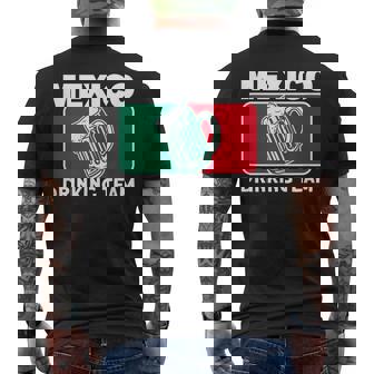 Mexico Drinking Team Drinking Beer Lover Beer Pong Men's T-shirt Back Print - Monsterry