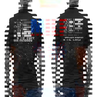 Milf Man I Love Fireworks American Patriotic 4Th Of July Men's T-shirt Back Print - Monsterry