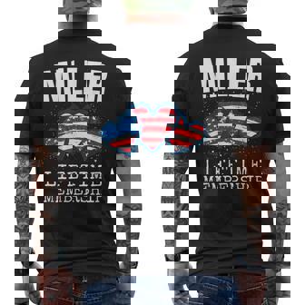 Miller Family Reunion America July 4Th Usa Heart Men's T-shirt Back Print - Monsterry