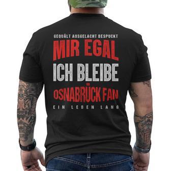 Mir Egal Ich Bleibe Osnabrück Fan Football Fan Club T-Shirt mit Rückendruck - Geschenkecke