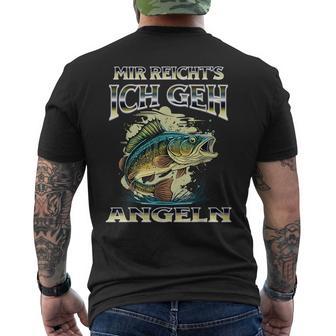 Mir Reicht's Ich Geh Angeln For Anglers T-Shirt mit Rückendruck - Geschenkecke